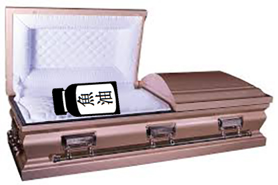 Fish oil coffin